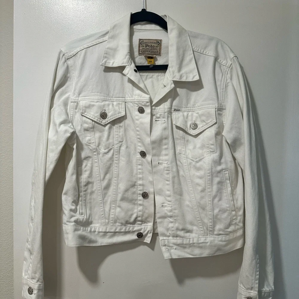 Polo by Ralph Lauren White Denim Trucker Jacket - Picture 4 of 4